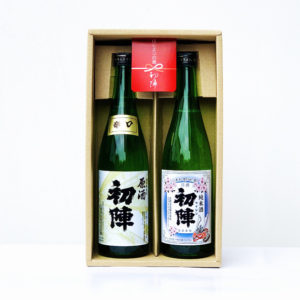 初陣・純米酒と辛口原酒のセット（赤飾り）